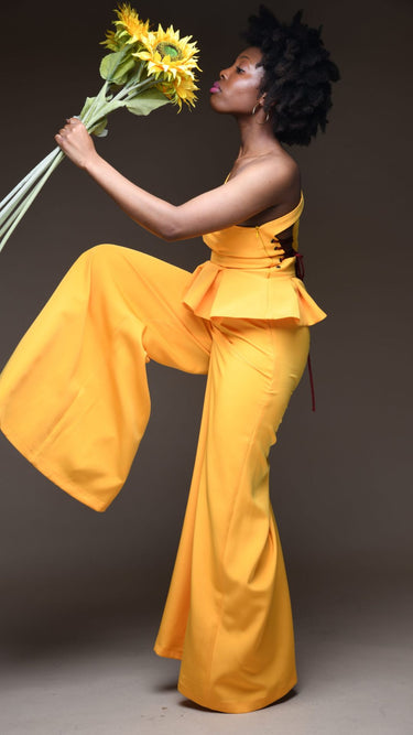 SUNRAY Haniah Yellow One Sleeved Eyelet Back Jacket.
